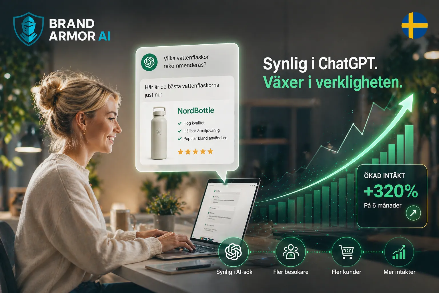 Svensk tillvaxt i AI-sok och recommendation share