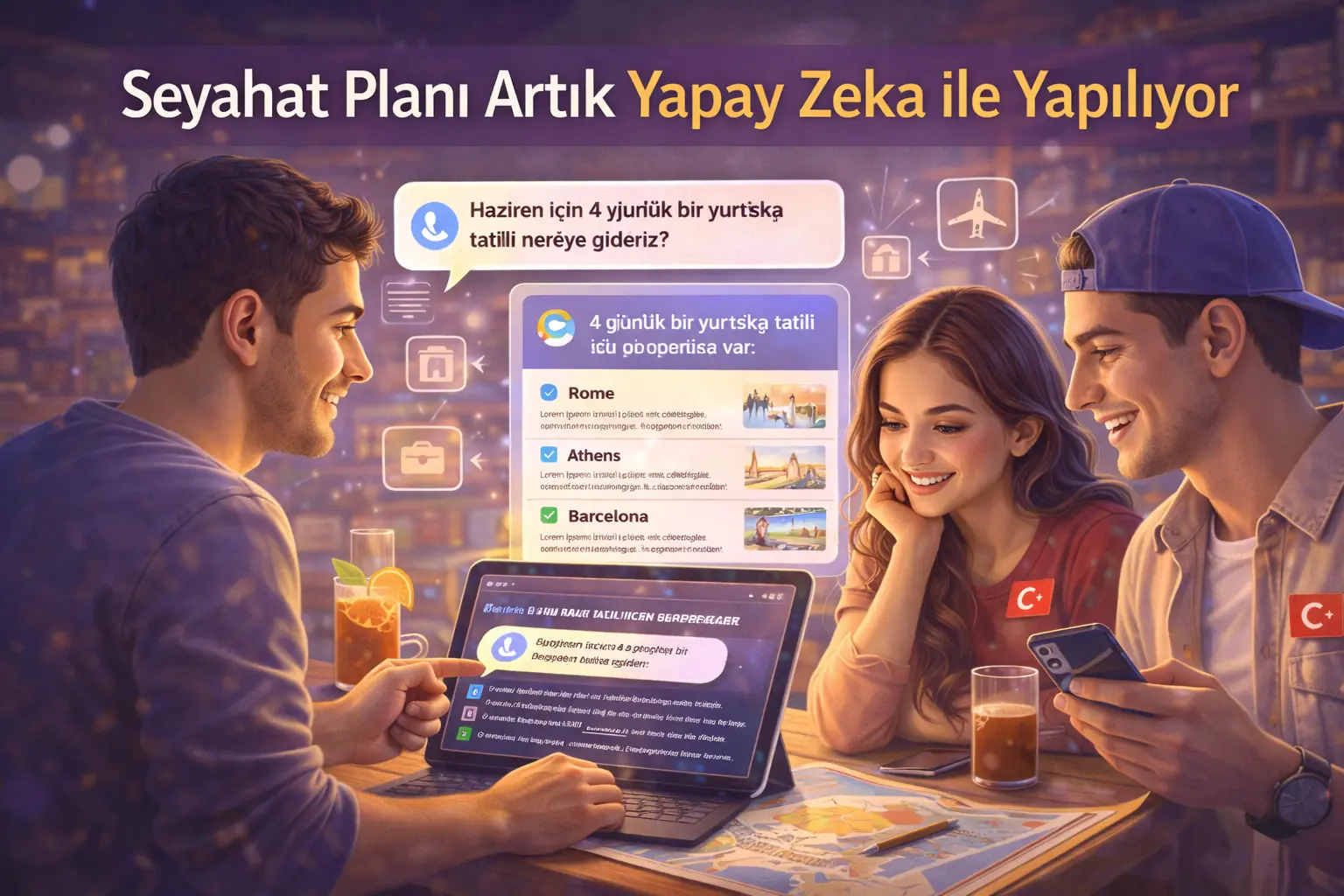 Turkiye seyahat markalari için AI recommendation görünürlüğü